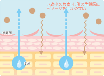 塩素の肌への影響